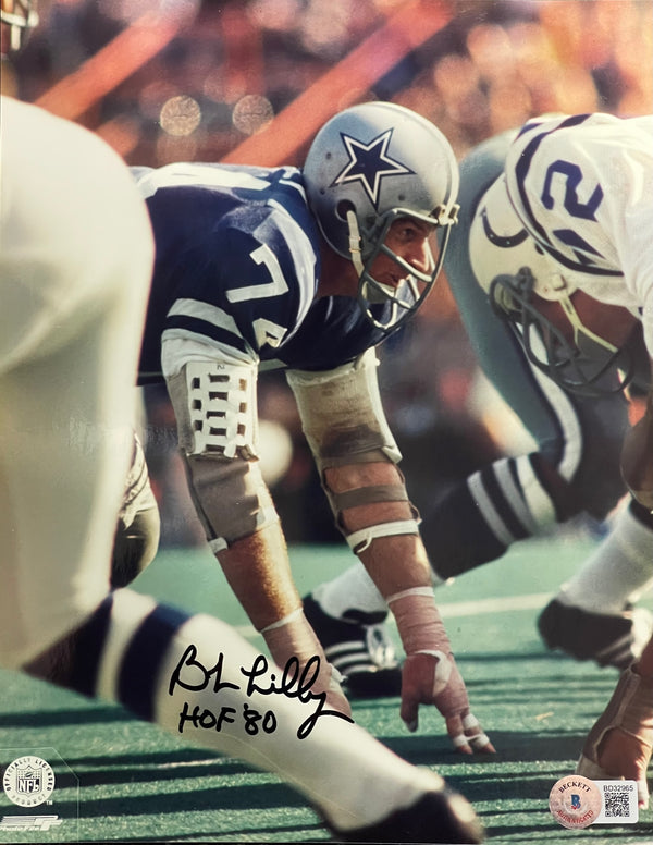 Bob Lilly Autographed 8x10 Football Photo (Beckett)