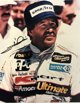 Mario Andretti Autographed 8x10 Racing Photo