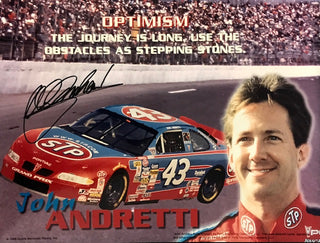 John Andretti Autographed 8x10 Racing Photo