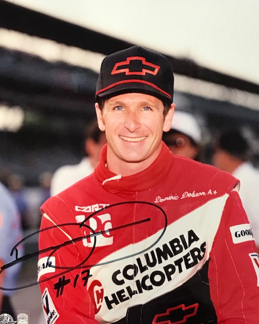 Dominic Dobson Autographed 8x10 Racing Photo