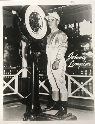 Johnny Longdon Autographed 8x10 Racing Photo