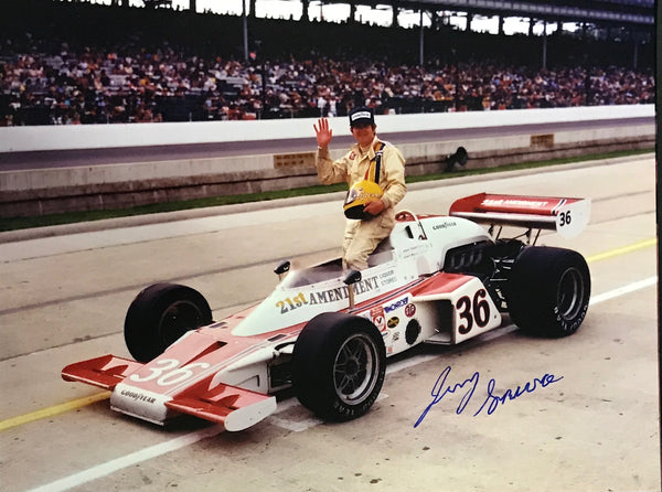 Jerry Sneva Autographed 8x10 Racing Photo