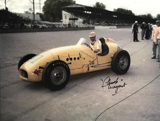 Chuck Weyant Autographed 8x10 Racing Photo