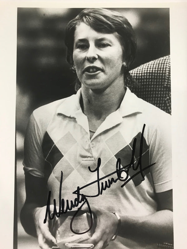 Wendy Tumbull Autographed Black & White 8x10 Tennis Photo
