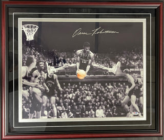 Oscar Robertson Autographed Framed 16x20 Basketball Photo (PSA)