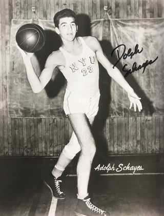 Dolph Schayes Autographed Black & White 8x10 Basketball Photo