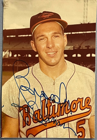 Brooks Robinson Autographed 3 x 5 Baseball Photo