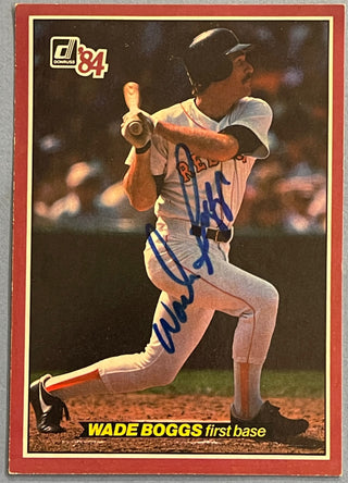 Wade Boggs Autographed 1984 Donruss 3x5 Baseball Card