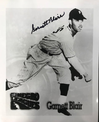 Garnett Blair Autographed 8x10 Black & White Baseball Photo
