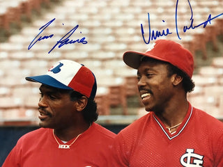 Tim Raines & Vince Coleman Autographed 8x10 Baseball Photo