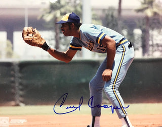 Cecil Cooper Autographed 8x10 Baseball Photo