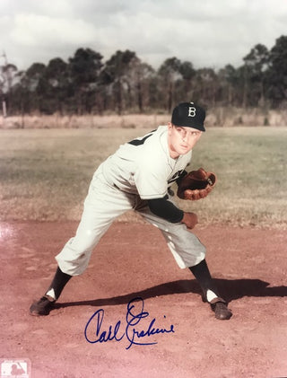 Carl Erskine Autographed 8x10 Baseball Photo