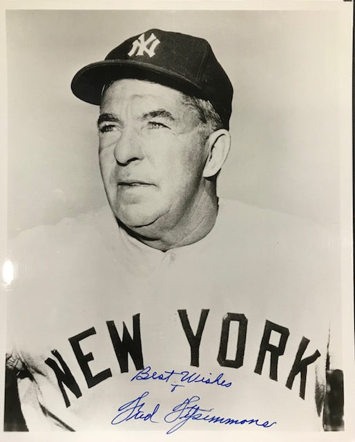Fred Fitzsimmons Autographed 8x10 Baseball Photo