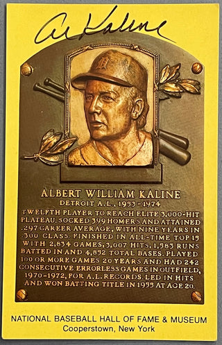 Al Kaline Autographed Hall of Fame Plaque (JSA)