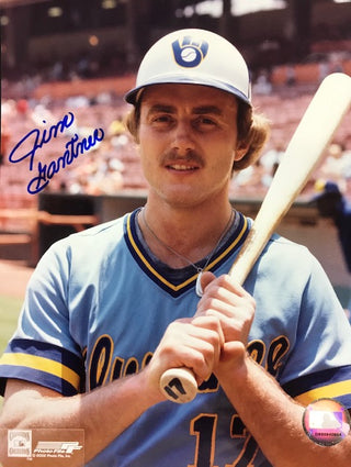 Jim Gantner Autographed 8x10 Baseball Photo - Milwaukee Brewers