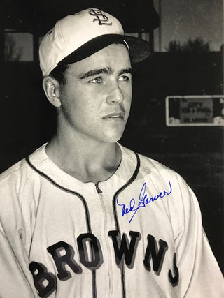 Ned Garver Autographed 8x10 Black & White Baseball Photo