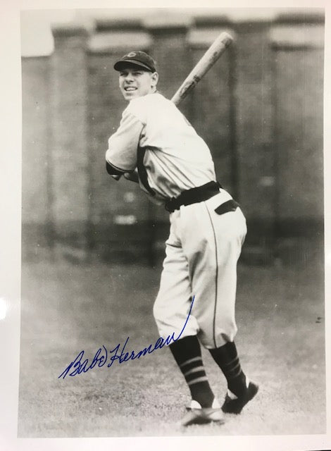 Babe Herman Autographed 8x10 Black & White Photo