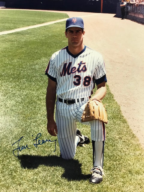Tim Leary Autographed 8x10 Baseball Photo