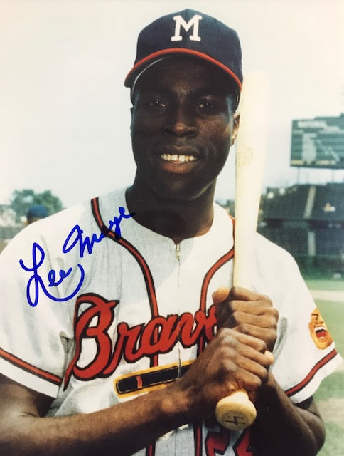 Lee Maye Autographed 8x10 Baseball Photo