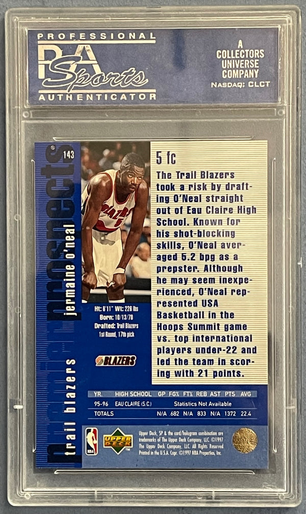 Jermaine O'Neal 1996 SP Rookie Card #143 (PSA)