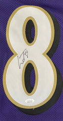 Lamar Jackson Autographed Baltimore Ravens Custom Jersey (JSA)