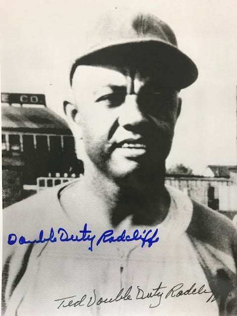 Ted Double Duty Radcliffe Autographed 8x10 Black & White Baseball Photo