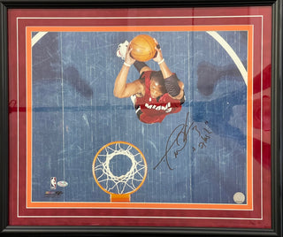 Dwyane Wade Autographed 16x20 Framed Basketball Photo