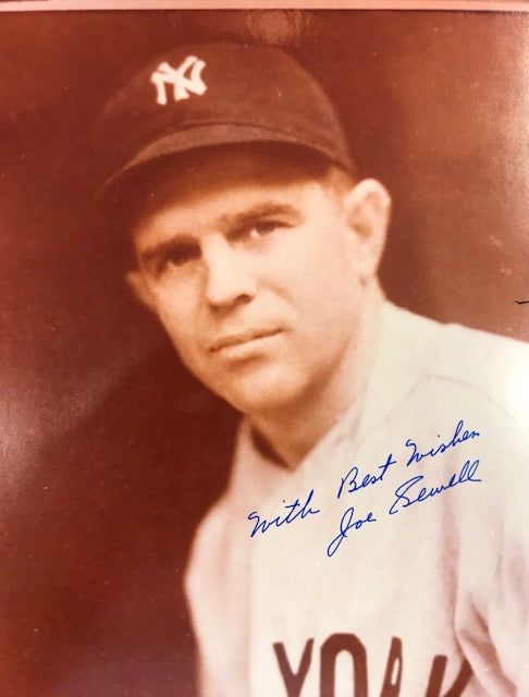 Joe Sewell Autographed 8x10 Baseball Photo