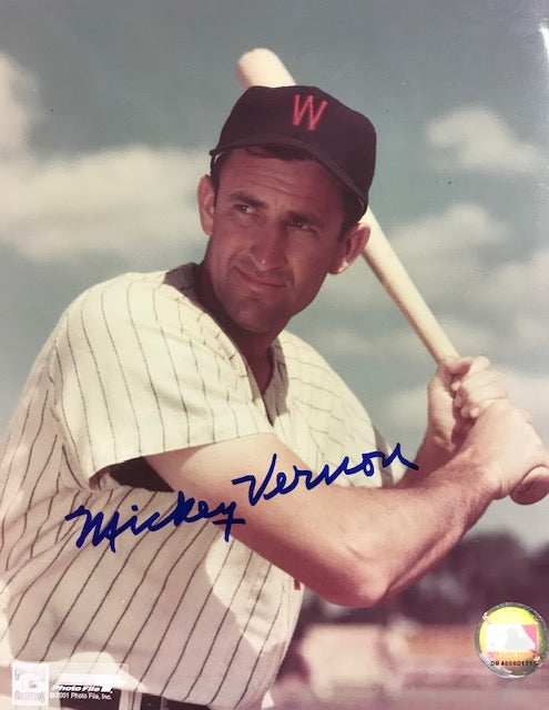Mickey Vernon Autographed 8x10 Baseball Photo
