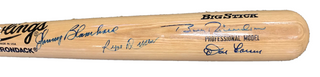 Larsen, Richardson, Blanchard, Duren Autographed Rawlings Big Stick Bat