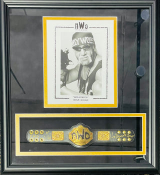Hulk Hogan Autographed Framed Mini NWO Championship Belt (JSA)