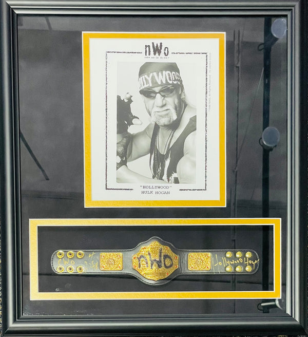 Hulk Hogan Autographed Framed Mini NWO Championship Belt (JSA)
