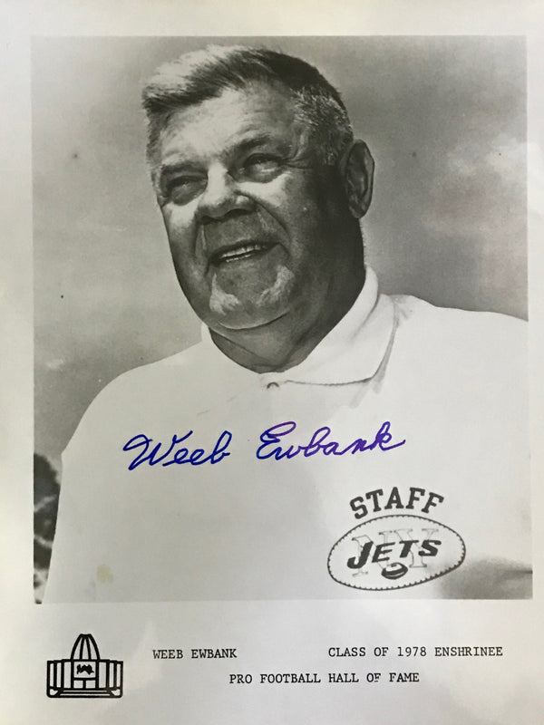 Weeb Ewbank Autographed 8x10 Football Photo