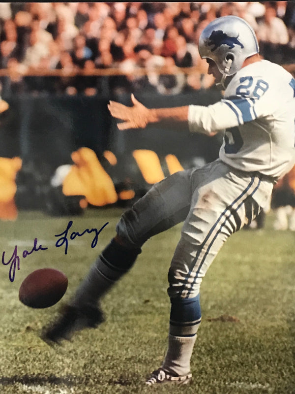 Yale Lary Autographed 8x10 Football Photo