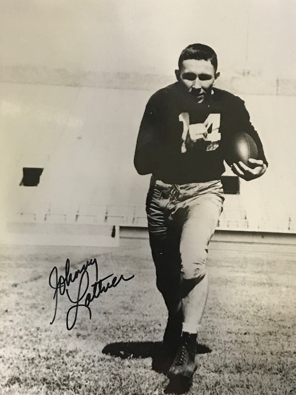 Johnny Lattner Autographed 8x10 Football Photo