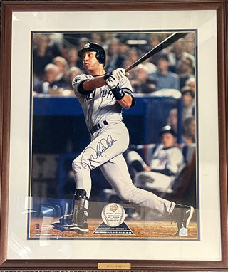 Derek Jeter Autographed 16X20 Framed Photo (Steiner & MLB Auth)