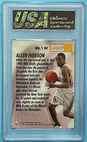 1996-97 Fleer Lucky 13 #1 Allen Iverson 76ers RC Rookie USA 9 MINT