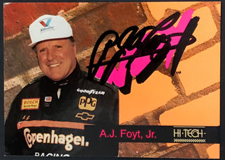 A.J. Foyt Jr Autographed 1993 Hi Tech Racing Card