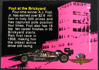 A.J. Foyt Jr Autographed 1993 Hi Tech Racing Card