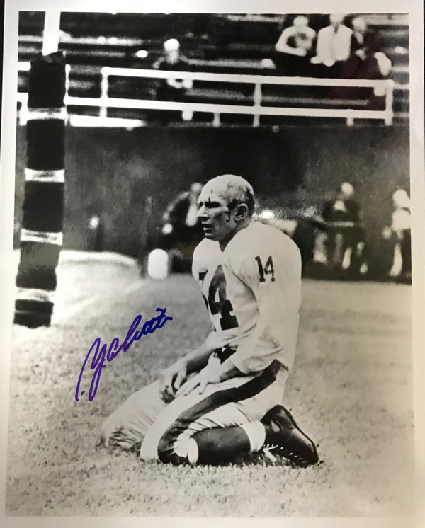 Y.A. Tittle Autographed 8x10 Football Photo