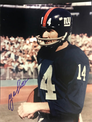 Y.A. Tittle Autographed 8x10 Football Photo