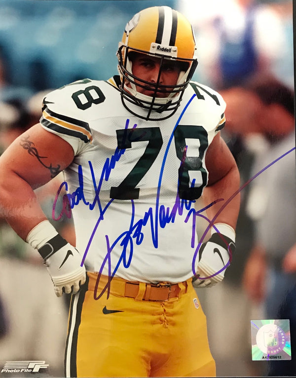 Ross Verba Autographed 8x10 Football Photo