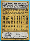 Roger Maris 1968 Topps Card #330