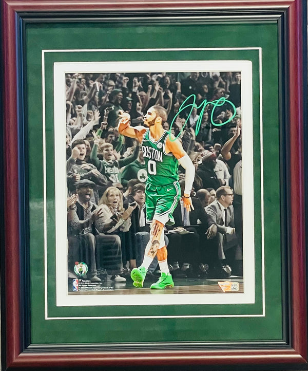 Jayson Tatum Autographed Framed 8x10 Photo (Fanatics)