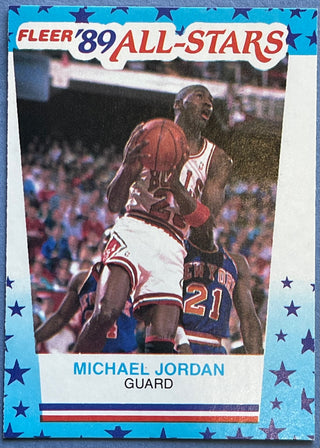 Michael Jordan Fleer '89 All-Stars Sticker #3 Good Chicago Bulls