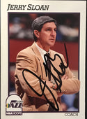 Jerry Sloan Autographed 1991-92 NBA Hoops Card (JSA)