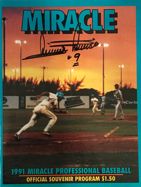 Minnie Minoso Autographed 1991 Miracle Professional Baseball Program