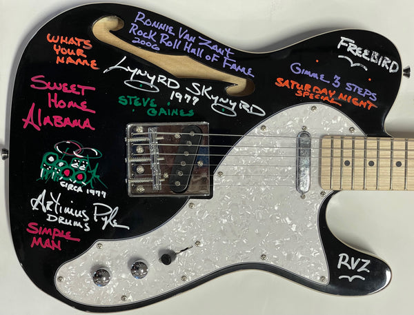 Artimus Pyle Autographed Multi Inscribed Lynyrd Skynyrd Electric Guitar (JSA)