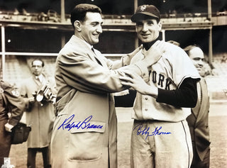 Ralph Branca & Bobby Thomson Autographed 16x20 Photo