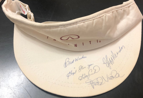 Gary Carter, Jeff Reardon & Frank Viola Autographed Infiniti Golf Visor
